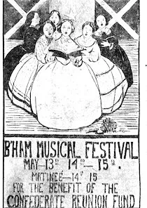 Alice Rumph, poster for the Birmingham Art Association's Music Festival, 1908. Birmingham Post Herald, December 5, 1908, p. 7