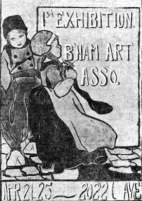 Alice Rumph, Dutch Girls, poster for the first exhibit of the Birmingham Art Association in 1908. Birmingham Post-Herald, April 17, 1908, p. 7