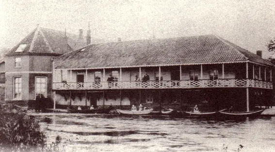 The Hotel Warendorp (later known as the Noorlander Pension), c. 1895. B.D. Barnett, North Sea Artists' Colonies, 2008, p. 218.