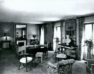 One of Reid Hall's Salons in the 1950s and 1960s. Photograph retrieved from the RH archives