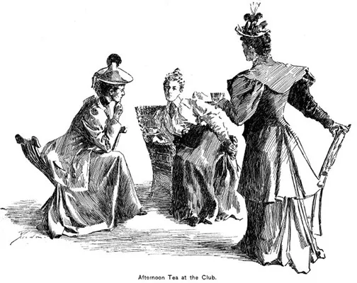 Afternoon tea at the Club, (Scribner's Magazine, 1894), article by Emily Meredith Aywlard, 604