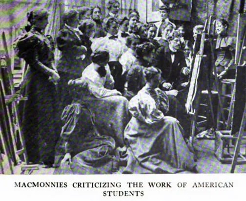 McMonnies studio in Paris. From Modeling My Life, p. 86