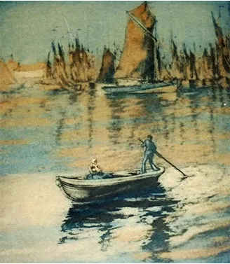 Untitled, William A. Sherwood, etching, undated. Reid Hall archives.