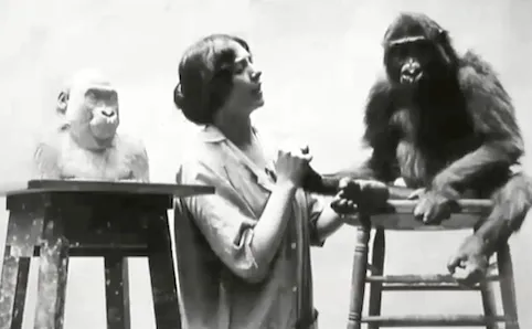 Photograph of Shonnard and Dinah, c. 1914. Waguespack