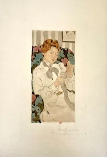 Maud Hunt Squire. "Woman Mending, München, 1903. INHA