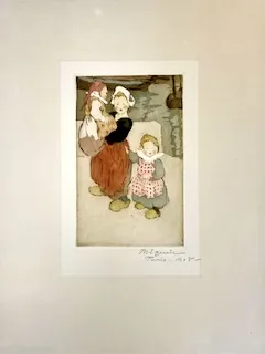 Maud Hunt Squire. "Enfants," etching, 1908. INHA