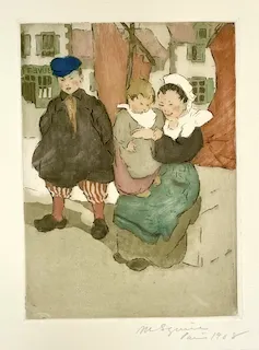 Maud Hunt Squire, "Le Portrait," etching, 1908. INHA