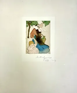 Maud Squire. "Maman and child," engraving, c. 1907. INHA