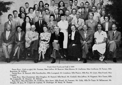 French School Faculty and Staff, 1949