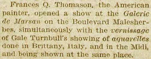 Shinkman, The Chicago Tribune Paris edition, October 10, 1925, p. 3