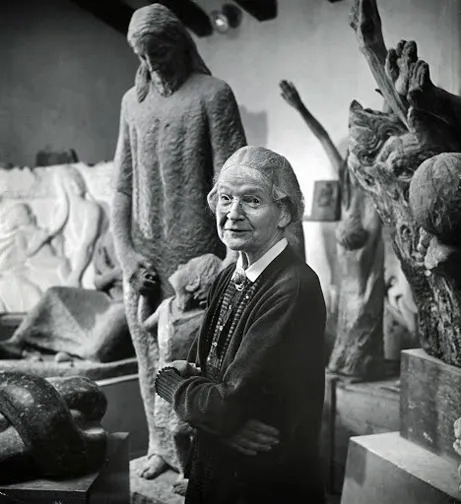 Grace Hill Turnbull in her studio in Guilford, Baltimore. June 12, 1960, Richard Stacks photographer, Baltimore Sun