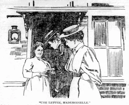 Unknown, illustration of the entrance from inside the Club, ca. 1895. "Art Study in Paris"