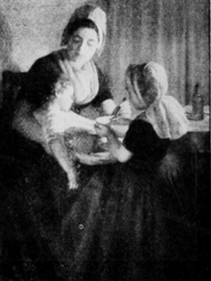Elisabeth Kruseman Van Elten, “The Sick Child,” ca. 1903, oil on canvas. Illustrated catalogue for 1903 Salon des artistes français. Elisabeth Kruseman Van Elten, “The Sick Child,” ca. 1903, oil on canvas. Illustrated catalogue for 1903 Salon des artistes français