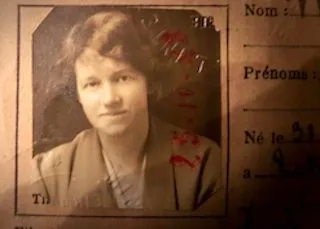 Photo of Helen Waddell on her French I.D., BBC News