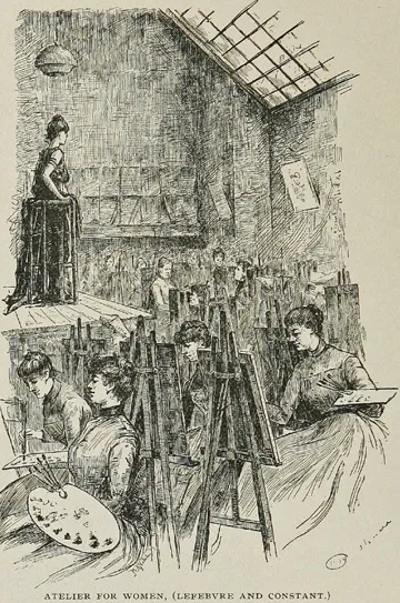 Atelier Passage des Panoramas, Académie Julian, Cosmopolitan, April 1890, 750