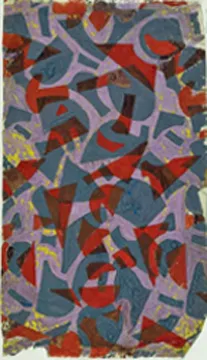 Marguerite Zorach, “Study for Tapestry,” 1920, opaque watercolor and pencil on paper. Smithsonian American Art Museum