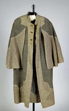 Wool coat, designed and stitched by Marguerite Zorach, ca. 1940. Brooklyn Museum Costume Collection at the Metropolitan Museum of Art