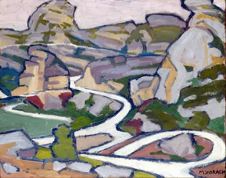 Marguerite Zorach, Les Baux, 1910, oil on panel. Portland Museum of Art