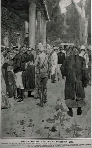 Adamson's illustration of The Forbidden City for a 1900 issue of Leslie's