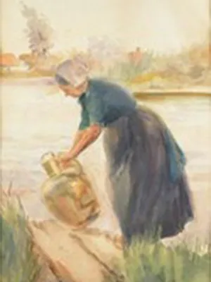 Alice E. Rumph, "Dutch Girl," 1904, watercolor.
