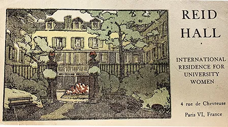 Brochure advertising Reid Hall in Paris, c. 1928. Retrieved from the Smith Archives.