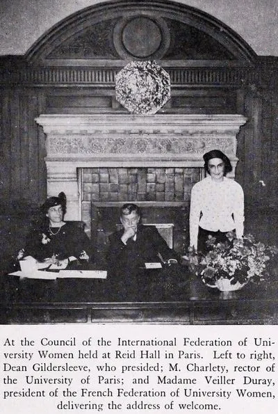 Gildersleeve at Reid Hall, 1937