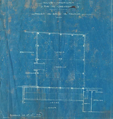 Charly Knight Blueprint for the Grande Salle. RH archives