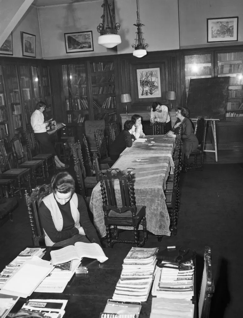 Studying in Library