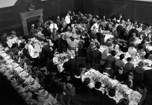 Thanksgiving dinner in what is now the Grande Salle