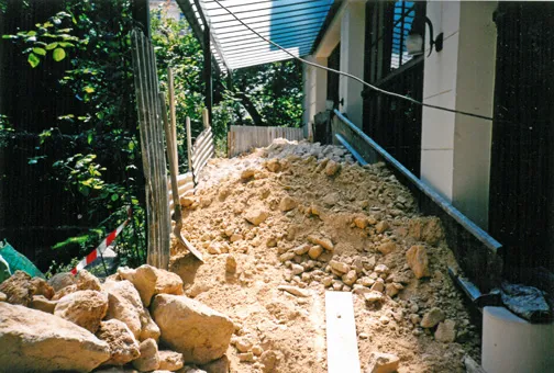 Creating well to quarries under Chaumière building