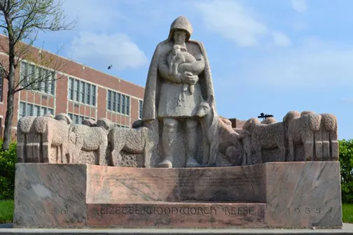 Lizette Woodworth Reese Memorial, The Good Shepherd, by Grace Turnbull, 1939